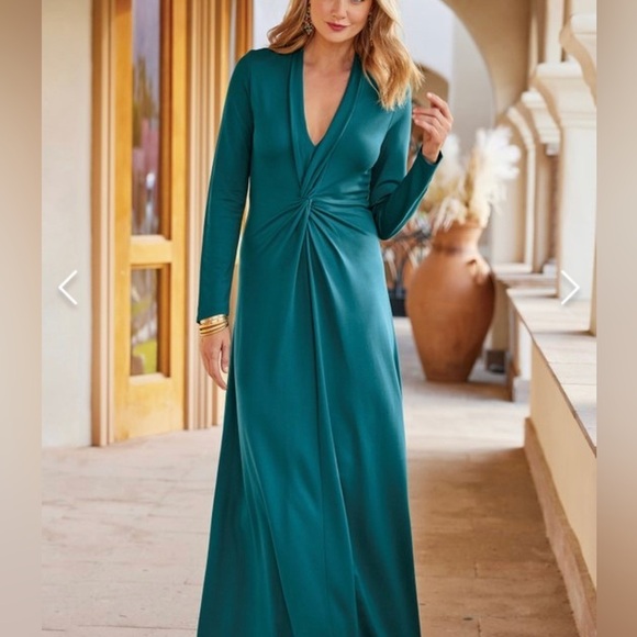 Soft Surroundings Lagia Maxi Dress in Royal Blue Size SP - Picture 7 of 7